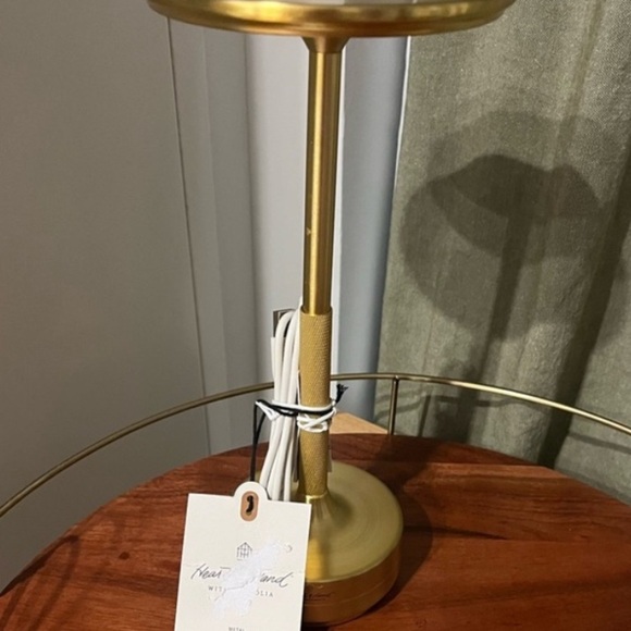 Hearth & Hand with Magnolia Wireless LED Tabletop Lamp Rechargeable Gold NWT - Picture 5 of 10